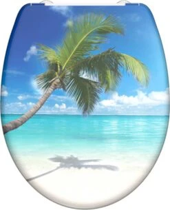 SCHÜTTE WC-Bril 82363 CARRIBEAN - Duroplast - Soft Close - Afklikbaar - RVS-Scharnieren - Decor - 3-zijdige Print -Badkamer Producten Winkel 973x1200 3