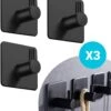 Qitch & Quisine Handdoekhaakjes - Set Van 3 Zwarte Haakjes - Zelfklevend - Waterbestendig - RVS -Badkamer Producten Winkel 973x1200 5