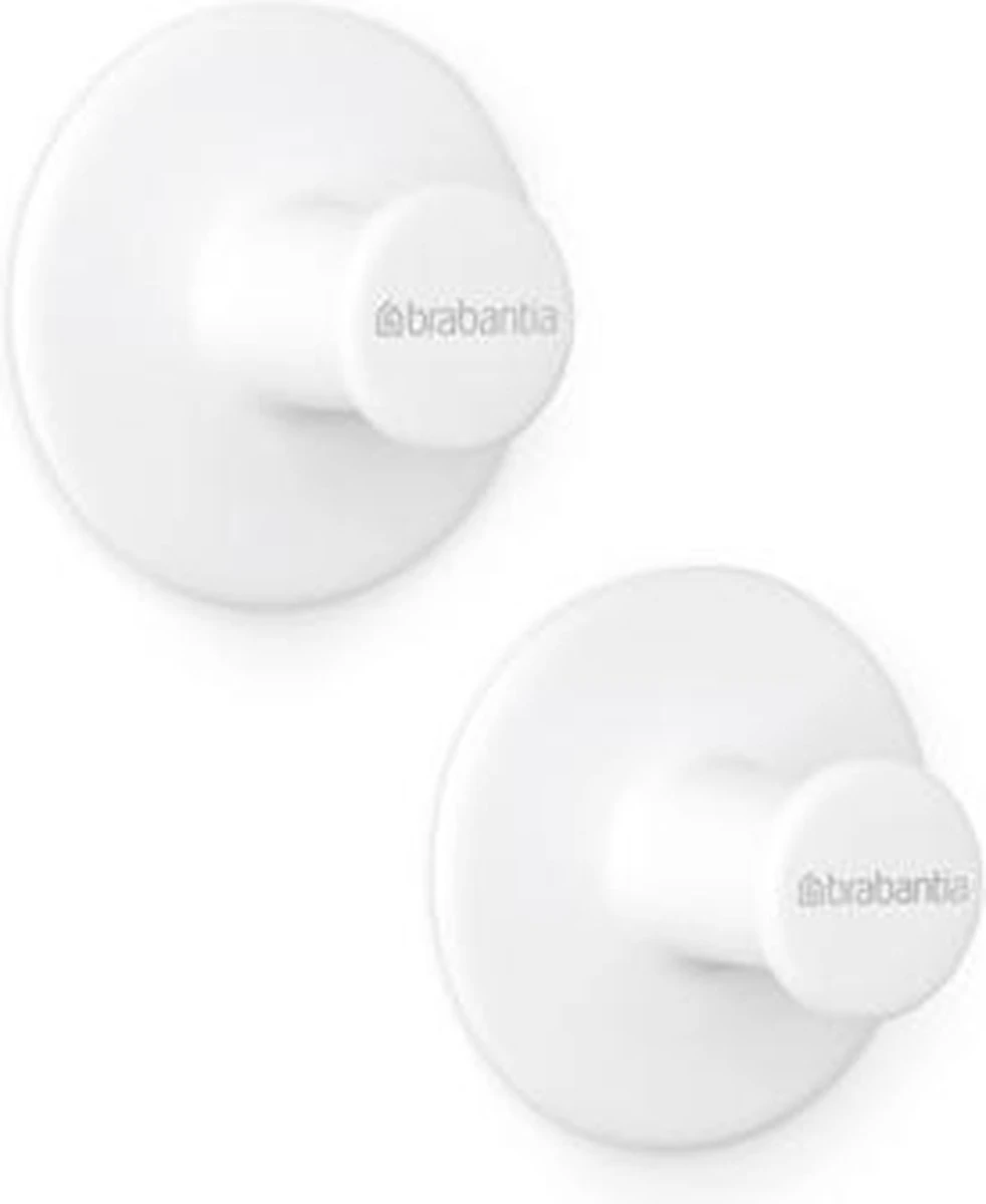 Brabantia ReNew Handdoekhaakjes - 2 Stuks - White 3 Brabantia ReNew Handdoekhaakjes - 2 Stuks - White