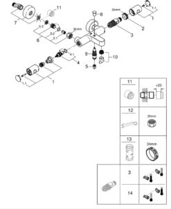 GROHE QuickFix Precision Get Thermostatische Badkraan - EcoJoy® - 15cm - Met Koppelingen - Chroom - 34774000 -Badkamer Producten Winkel 986x1200 1