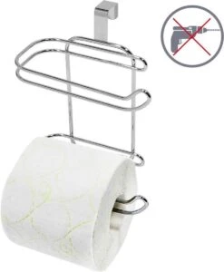 Wonderworker Clever - Hangende RVS Toiletpapier Houder - WC Rolhouder Hangend Verchroomd - Closetrolhouder - Reserverolhouder - WC Rol Houder - Dubbele Closetrolhouder - Zonder Boren & Schroeven - Geschikt Voor Toiletpot/Over De Deur - Verchroomd -Badkamer Producten Winkel 988x1200 7
