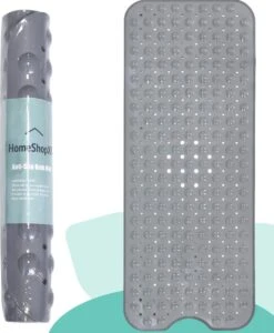 The Original - Badmat Antislip - Grijs - 100x40cm - Antislipmat Douchemat Voor Bad & Douche - Anti Slip Mat Met Zuignappen -Badkamer Producten Winkel 989x1200 1