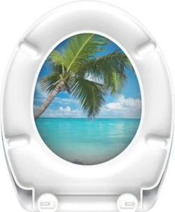 SCHÜTTE WC-Bril 82363 CARRIBEAN - Duroplast - Soft Close - Afklikbaar - RVS-Scharnieren - Decor - 3-zijdige Print -Badkamer Producten Winkel 990x1200 3