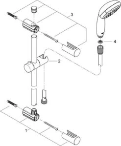 GROHE QuickFix Vitalio Start III Doucheset - Handdouche ø 10 Cm - Glijstang 60 Cm - Doucheslang 175 Cm -Badkamer Producten Winkel 991x1200