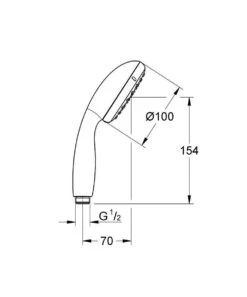 GROHE New Tempesta Handdouche - 10 Cm - 1 Straalstand - Chroom - 27923001 -Badkamer Producten Winkel 999x1200 1